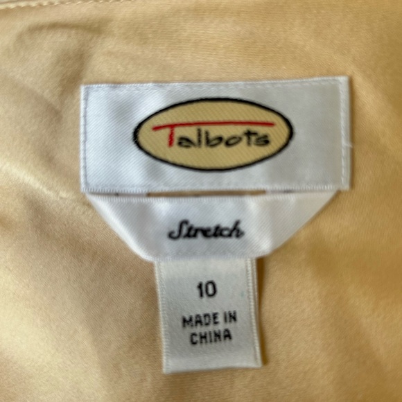 TALBOTS s10 Vintage 💯silk charmeuse peplum top. Looks new! Side zip Soft yellow - Picture 3 of 5